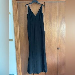 Lulu’s black floor length dress size Medium